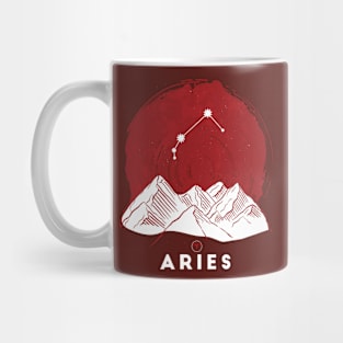 Retro Aries Zodiac Sign // Vintage Astrology Mug